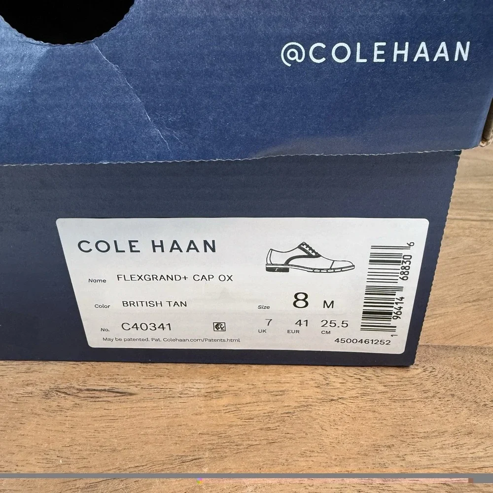 New Mens Cole Haan FlexGrand Plus Cap Toe Oxfords Sneakers Dress Shoes Sz 8 M‎